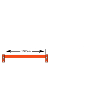 1372mm (80mm High x 40mm Deep) Pallet Racking Beam Dexion Compatible