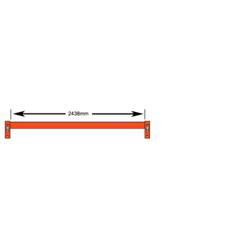 2438mm (80mm High x 40mm Deep) Pallet Racking Beam Dexion Compatible