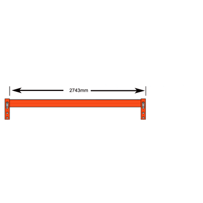 2743mm (120mm High x 50mm Deep) Pallet Racking Beam Dexion Compatible