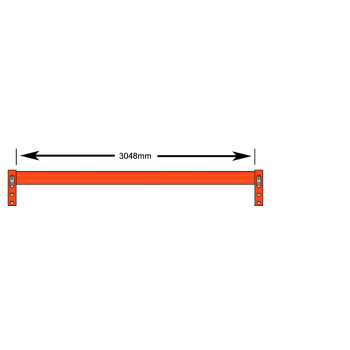 3048mm (120mm High x 50mm Deep) Pallet Racking Beam Dexion Compatible