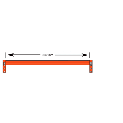 3048mm (120mm High x 50mm Deep) Pallet Racking Beam Dexion Compatible