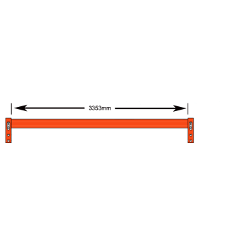 3353mm (120mm High x 50mm Deep) Pallet Racking Beam Dexion Compatible