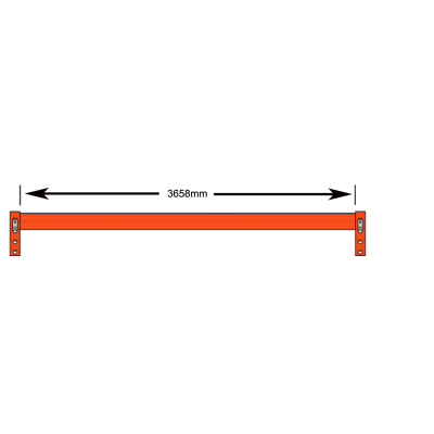 3658mm (140mm High x 50mm Deep) Pallet Racking Beam Dexion Compatible