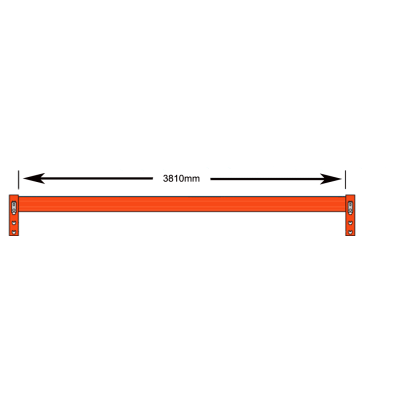 3810mm (140mm High x 50mm Deep) Pallet Racking Beam Dexion Compatible