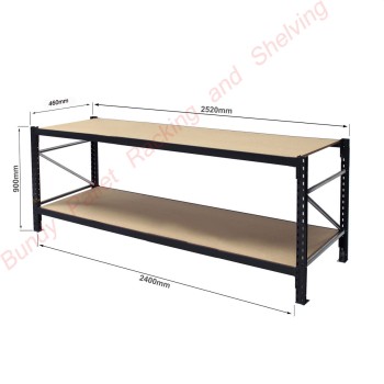 Workbench Heavy Duty 2400mm Beams x 460mm Deep x 900mm High (LongSpan) ChipBoard