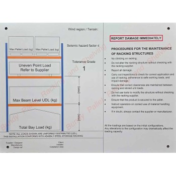 Load sign - Pallet Racking