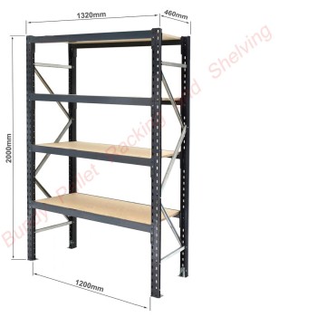 Longspan Shelving 2000mm High x 460mm Deep (1200mm Beams) ChipBoard Shelves