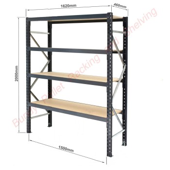 Longspan Shelving 2000mm High x 460mm Deep (1500mm Beams) ChipBoard Shelves