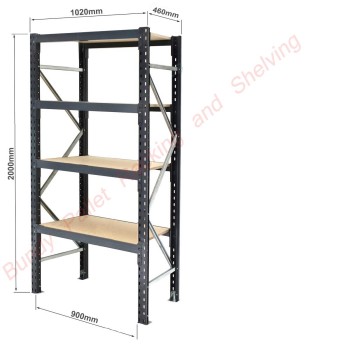 Longspan Shelving 2000mm High x 460mm Deep (900mm Beams) ChipBoard Shelves