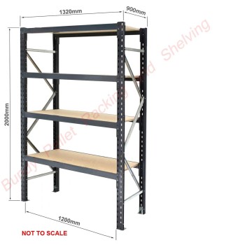 Longspan Shelving 2000mm High x 900mm Deep (1200mm Beams) ChipBoard Shelves