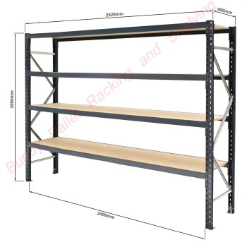 Longspan Shelving 2000mm High x 600mm Deep (2400mm Beams) ChipBoard Shelves